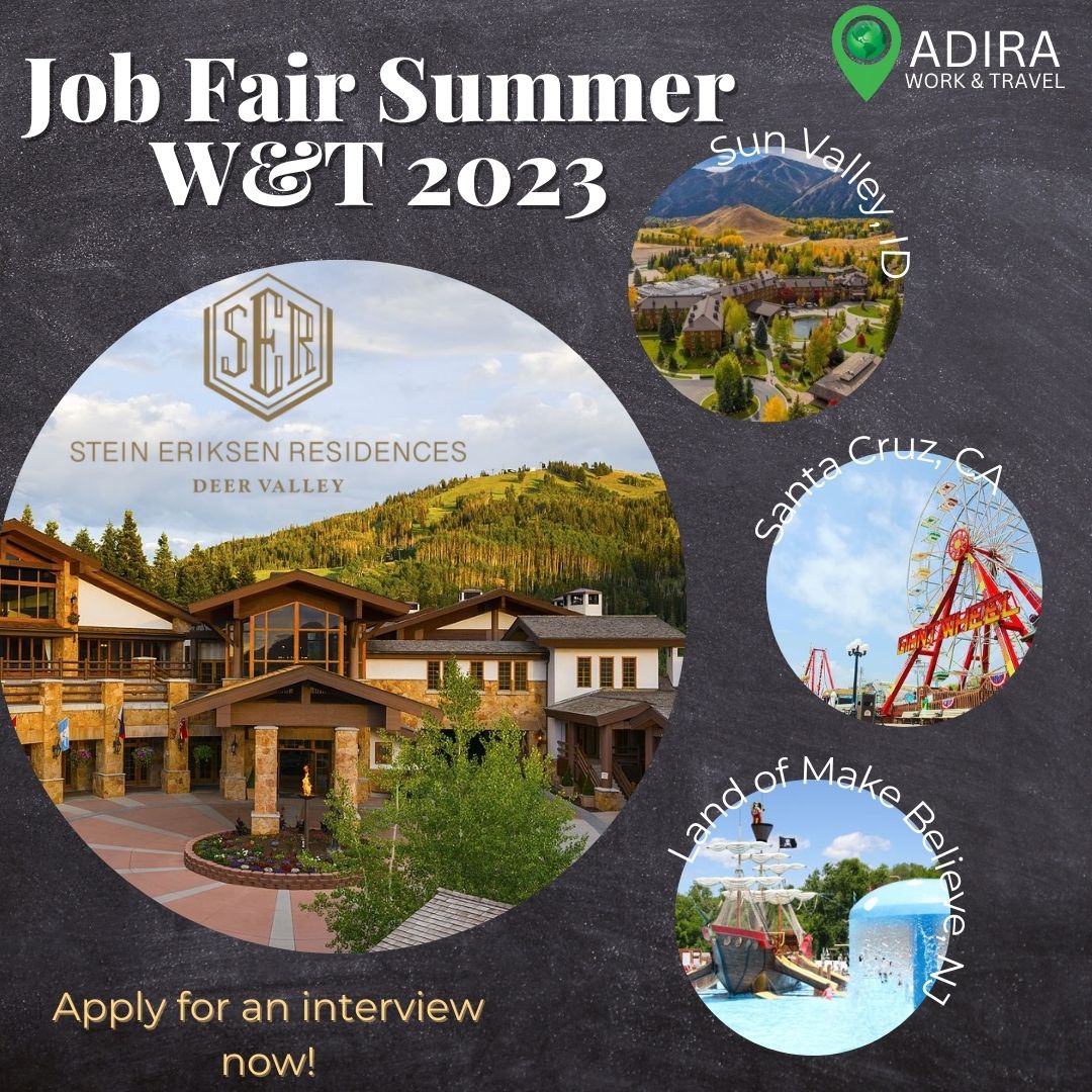 Summer work and travel vara 2023 in SUA Adira Work and Travel SUA H2B